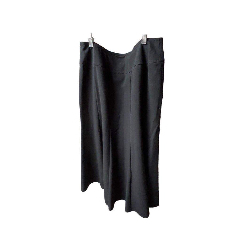 Kim Rogers Signature Skirt Women 12 Black Side Zip Flared Dressy Church Business